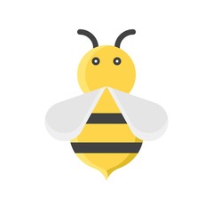 Obraz premium Bee vector, Isolated Spring season flat icon