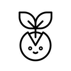 Sapling vector, Isolated Spring season line icon