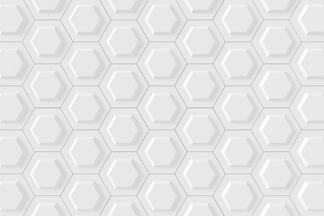 Abstract background of hexagon shape. 3D rendering.