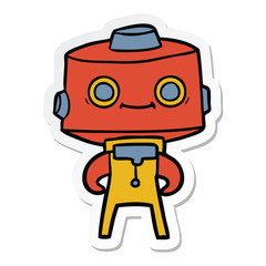 sticker of a cartoon robot