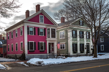 Salem, USA- March 03, 2019: This famous museum is located in a gothic styled, New England church...
