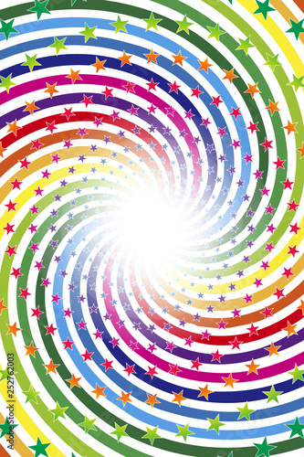 Background Wallpaper Vector Illustration Design Free Free Size Charge Free Colorful Color Rainbow Show Business Entertainment Party Image カラフル背景素材 キラキラ 虹色 無料 パラダイス 幸福 ハッピーイメージ 元気 活発 渦巻き 星屑 Wall Mural Tomo00