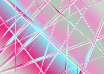 Holographic glossy stripes abstract background