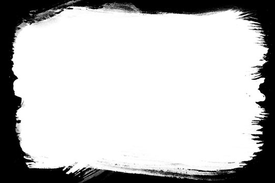 Grunge Decorative Black & White Photo Frame. Type Text Inside, Use as Overlay or for Layer / Clipping Mask