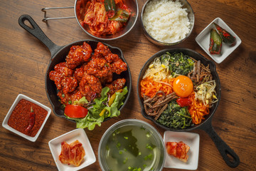 典型的な韓国料理　typical Korean foods
