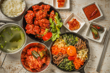 典型的な韓国料理　typical Korean foods