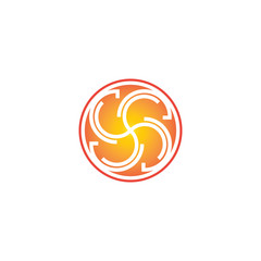 Fototapeta na wymiar Letter SS initial circle logo template vector, pattern design illustration.