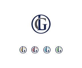 Vector logo design, icon initials l g