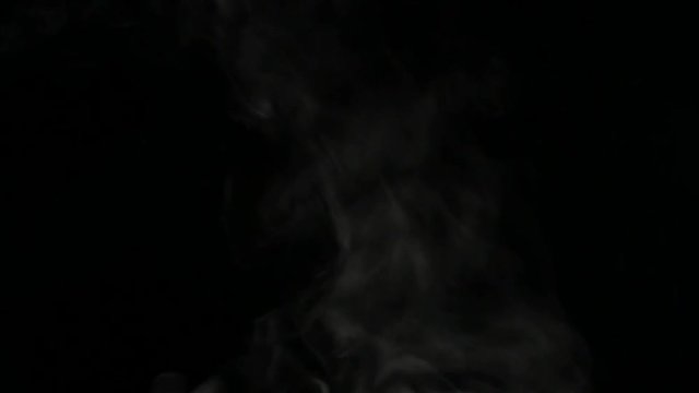 湯気-スチーム-黒バック-4K