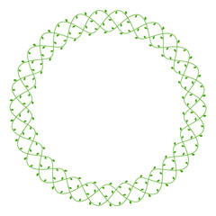 Green elegant floral ivy vines with leaves frame, spring template, vector