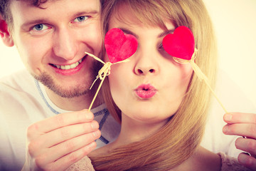 Fototapeta premium Couple blinded by their love.