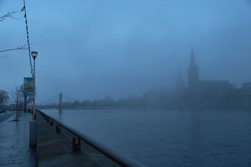 Fototapeta na wymiar Thick fog in Scotland