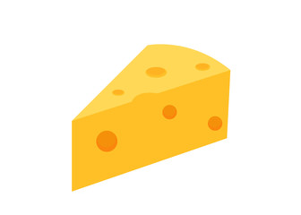 cheese vector illustration on white