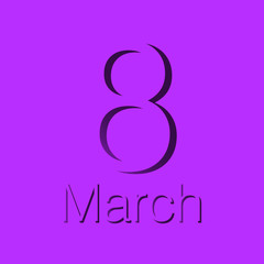 8 march gift card. International women's day