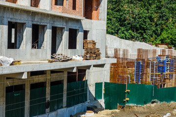 Construction of new modern residential building