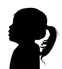 Obraz na płótnie Canvas a child head silhouette vector