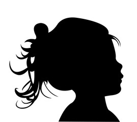  a child head silhouette vector