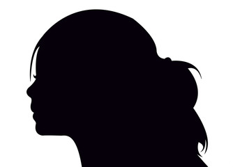  a child head silhouette vector