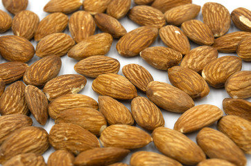 Almond nuts. Food background.