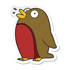 sticker of a Cartoon Robin