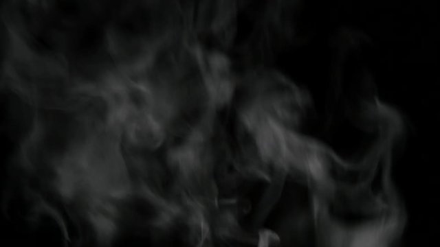 湯気-スチーム-黒バック-4K