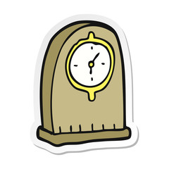 sticker of a cartoon old clock