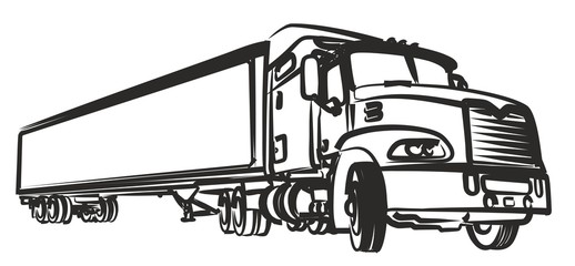 Sketch of big truck