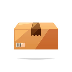 Package box vector isolated illustration