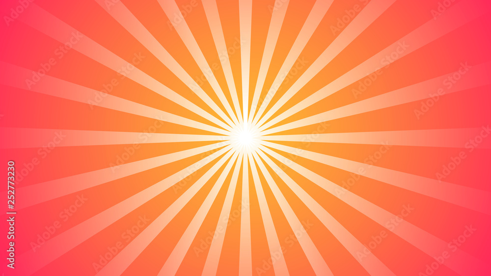 Aufkleber Abstract red gradient Background with Starburst effect. and Sunburst beams element. starburst shape on white. Radial circular geometric shape.