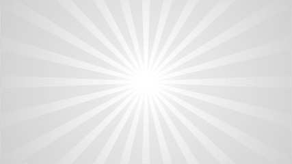 Abstract Grey and White Background with Starburst effect. and Sunburst beams element. starburst shape on white. Radial circular geometric shape.