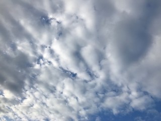 Cloudy sky on a bright day