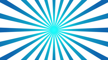 Abstract blue Background with Starburst effect. and Sunburst beams element. starburst shape on white. Radial circular geometric shape.