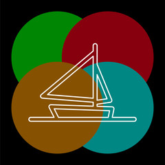 ship icon, cruise ship - vector boat