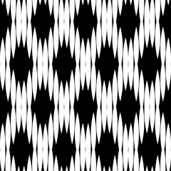 Trendy seamless pattern designs. Black-and-white figures from stripes. Vector geometric background. Can be used for wallpaper, textile, invitation card, wrapping, web page background.