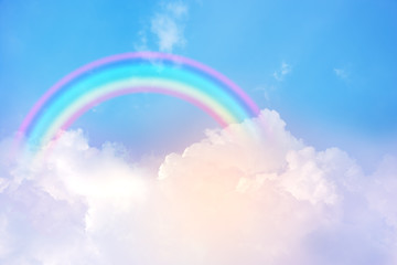 rainbow in cloudy sky