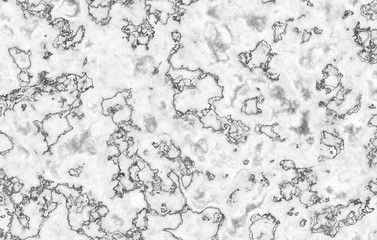 Obraz premium Natural silver grey and black swirls and ripples on white background Marble texture with abstract pattern