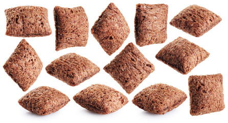 Chocolate corn pads  isolated on white background. © vitals