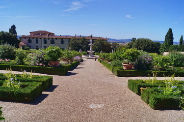 Italian garden of the Royal Villa of Castello, Florence, Italy