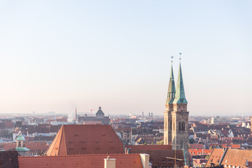 Naklejka premium Traditional Street view of Nuremberg.Cityscape of Bavaria, Germany, old Europe.
