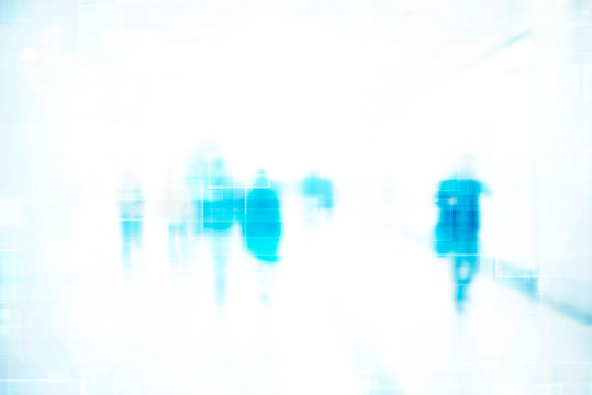 blur abstract people technology background