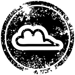 weather cloud distressed icon