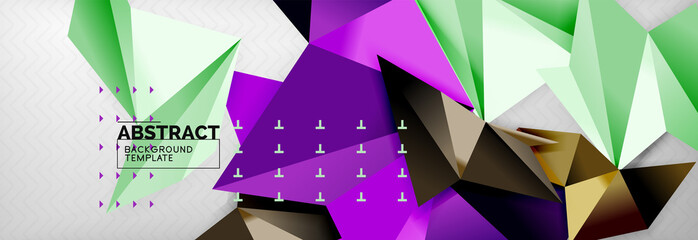 Triangles background techno template