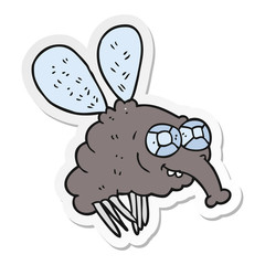sticker of a cartoon fly
