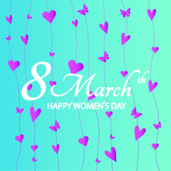 8 march gift card. International women's day