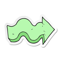 sticker of a cartoon arrow
