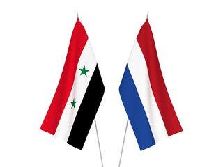 Netherlands and Syria flags