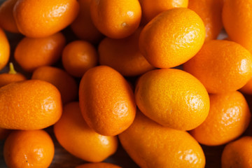 Delicious kumquat fruit, closeup