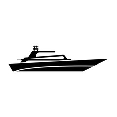Speedboat, boat icon in trendy isolated on white background. vector illustration, EPS 10. vector
