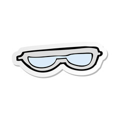 sticker of a cartoon glasses