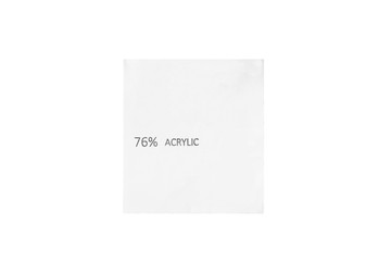 Clothes label isolated